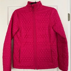 Lands' End Women's Pink Quilted Puffer Jacket